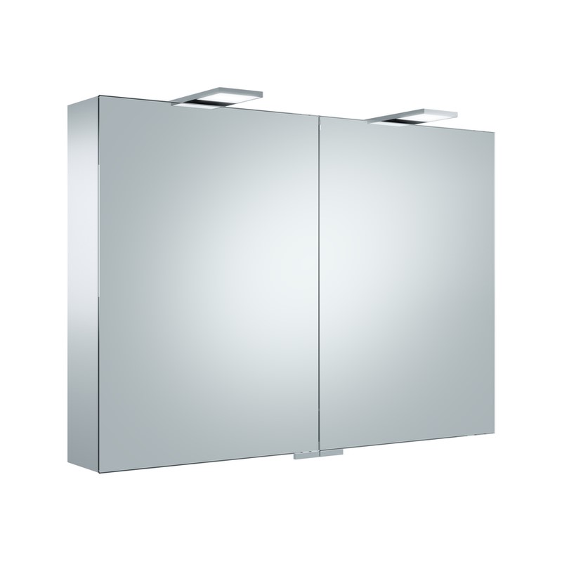 картинка Зеркальный шкаф KEUCO Royal 15, 14404171301, с подсветкой и настенный,1000x720x150 мм, к.: анодированный серебристый алюминий/зеркал