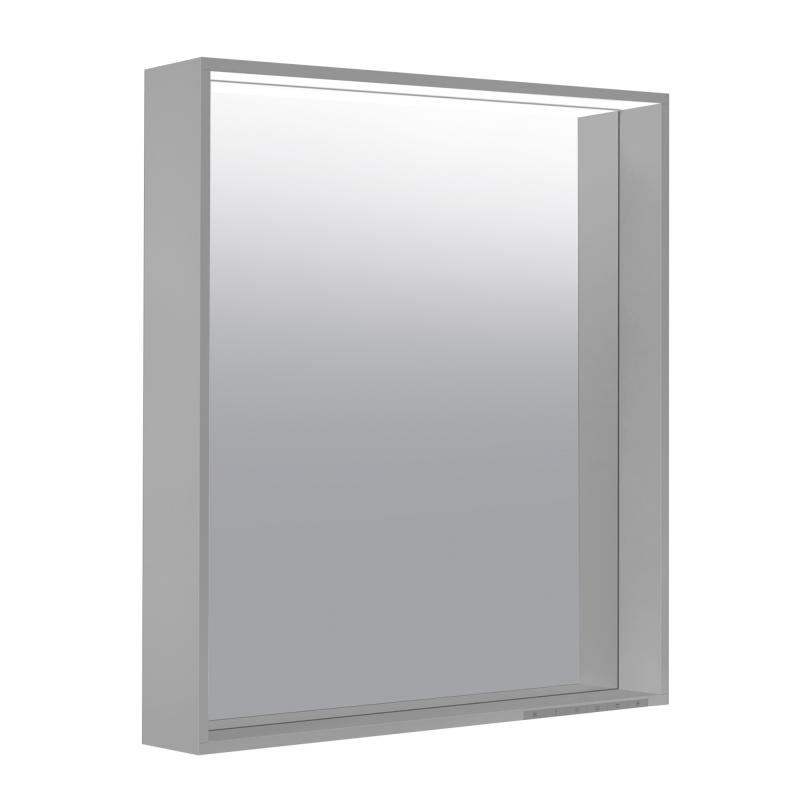 картинка Зеркало с подсветкой KEUCO PLAN, 33098292000, 650x700x105 мм, лакированный алюминий (инокс)