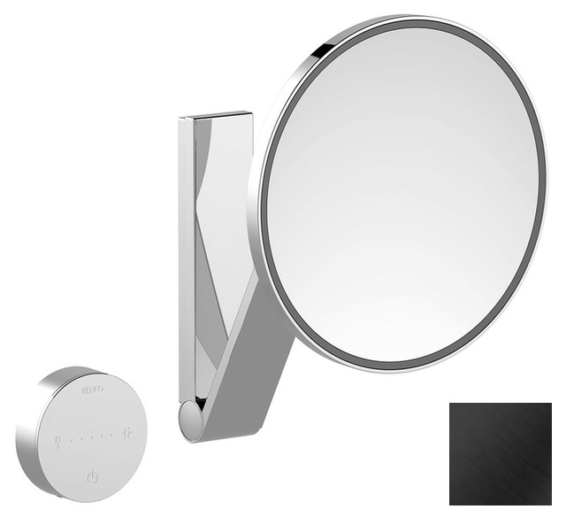 картинка Косметическое зеркало Keuco iLook_ move 17612139002, с подсветкой, хром черный шлифованный