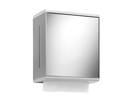 картинка Дозатор бумажных полотенец зеркальная дверь(петли слева)алюминий серебристый анодированный/ 12785010100