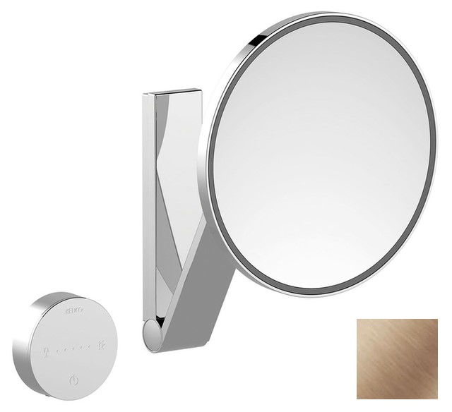 картинка Косметическое зеркало Keuco iLook_ move 17612039002, с подсветкой, бронза шлифованная