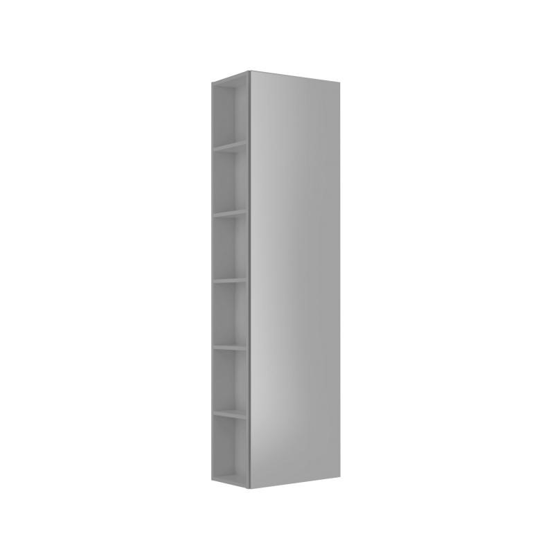 картинка Высокий шкаф-пенал KEUCO PLAN, 32931290002, 480x1750x300 мм, к/ф: инокс матовый (ламинированный матовый)/инокс матовый (стекло глянцевое)
